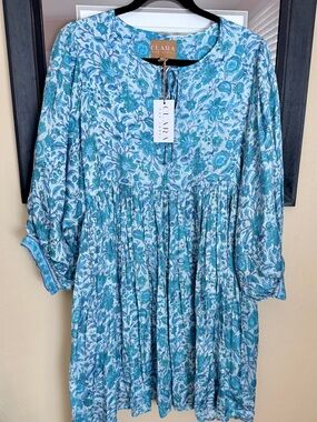 Clara the Label Floral Cotton Tunic Dress NWT XL